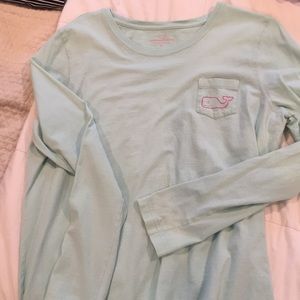 Vineyard Vines Aqua Long Sleeve T-Shirt